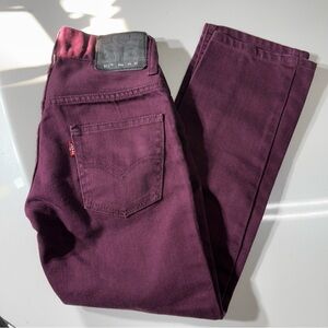 Levi’s 511 Tm Boys Size 8 Slim Fit Burgundy Jeans